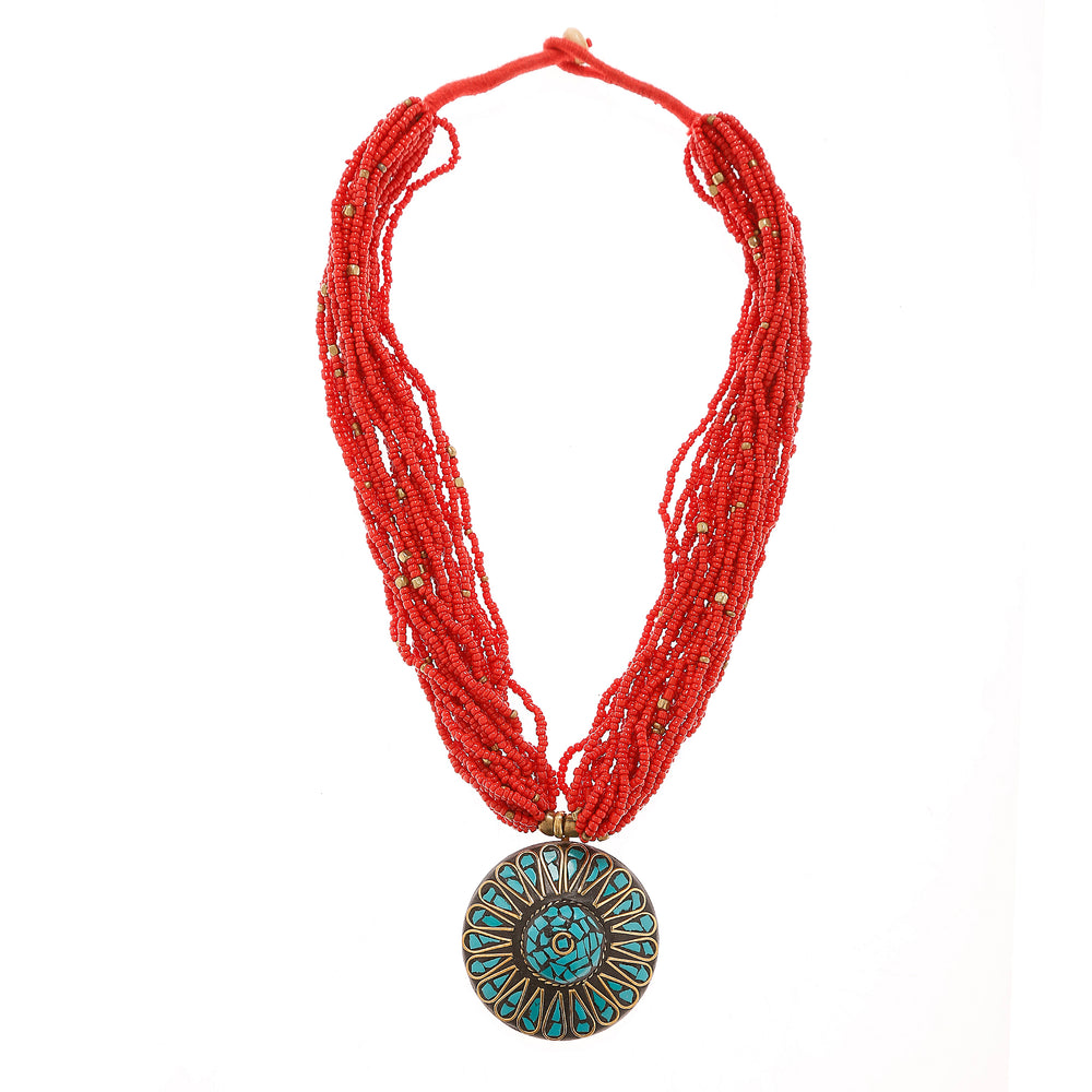 tibetan beadwork necklace