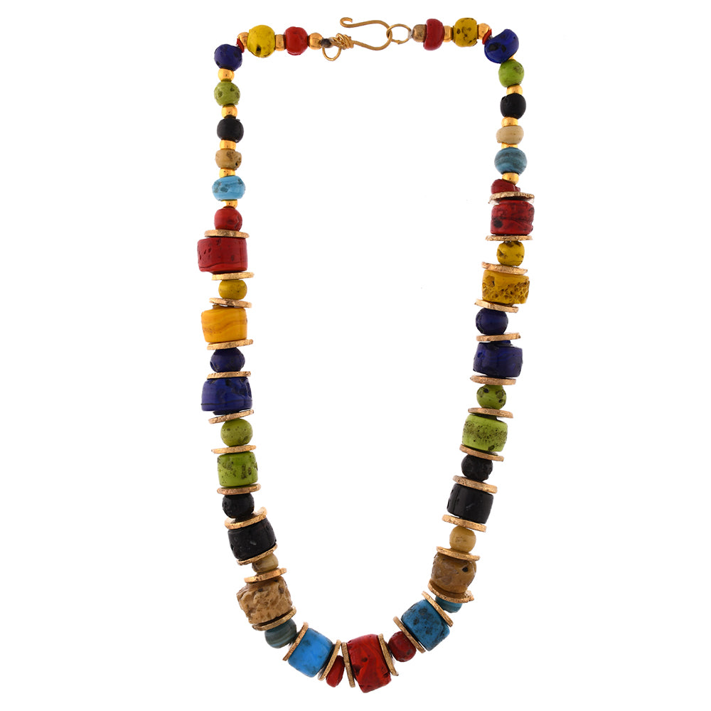Handcrafted Multicolor Beads Necklace by Bamboo Tree Jewels