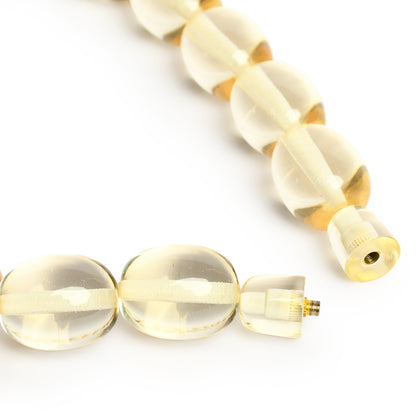 Resin White Transparent Beaded Handcrafted Necklace by Bamboo Tree Jewels