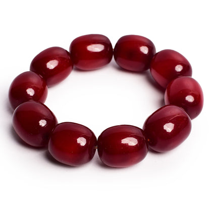 Maroon Stone Stretchable Bracelet by Bamboo Tree Jewels