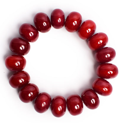 Maroon Beaded Stretchable Bracelet by Bamboo Tree Jewels