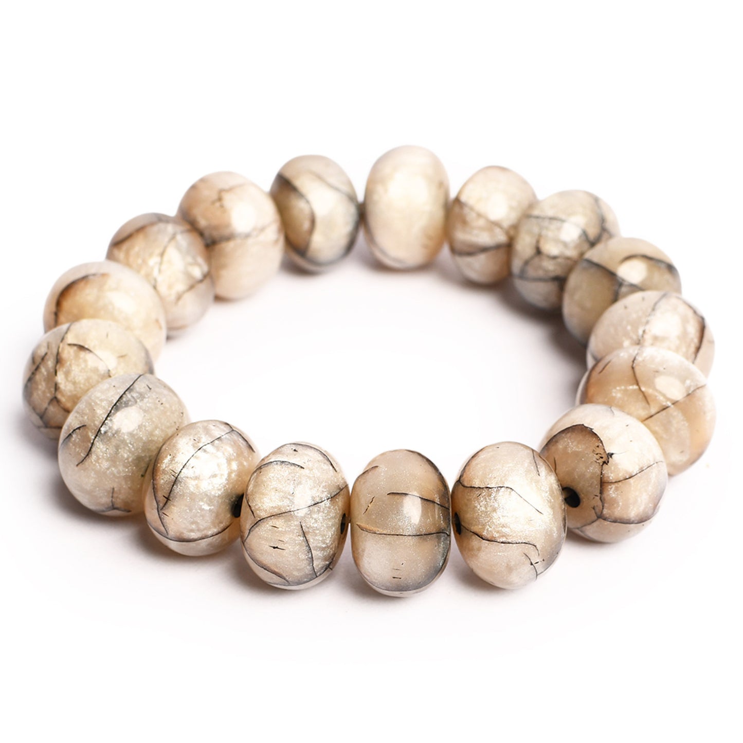 Metallic Beaded Stretchable Bracelet by Bamboo Tree Jewels
