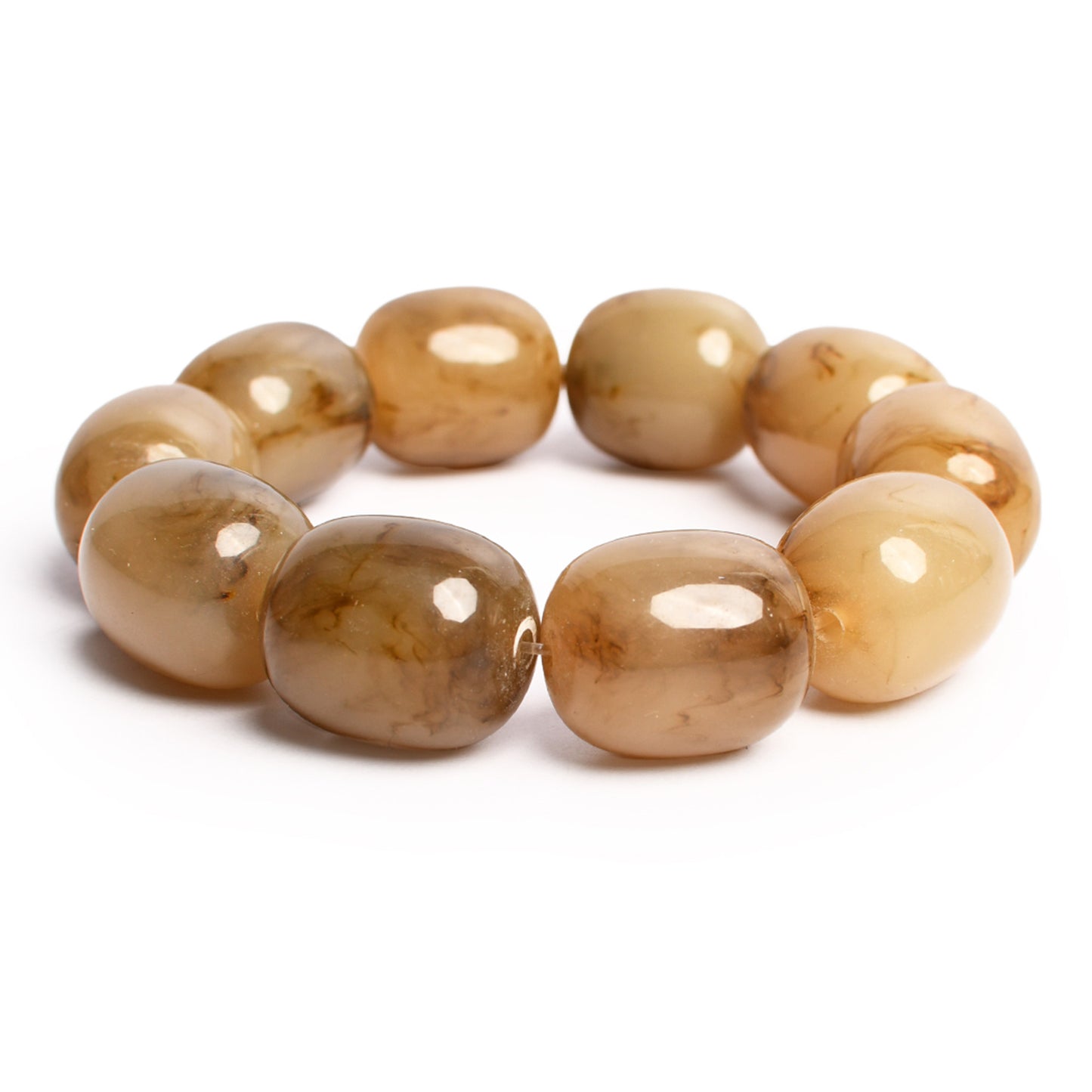 Metallic Stone Stretchable Bracelet by Bamboo Tree Jewels