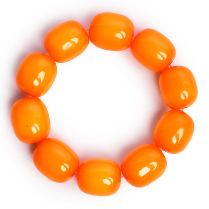 Orange Stone Stretchable Bracelet by Bamboo Tree Jewels