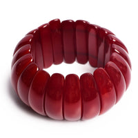 Maroon Beaded Stretchable Bracelet by Bamboo Tree Jewels