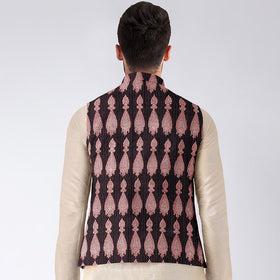 block printed nehru jacket