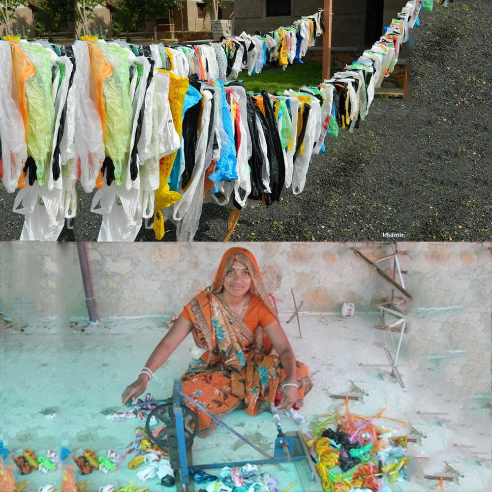 Assorted - Handmade Upcycled Weave Rakhi by Khamir (Set of 4)