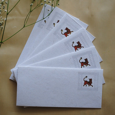 Chitrakathi White Handmade Gift Envelopes (Set of 6)