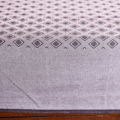Purple - Pure Cotton Handloom Single Bed Cover from Bijnor by Nizam (91 x 61 in)
