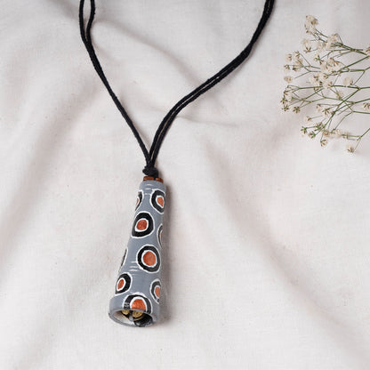 handpainted terracotta necklace