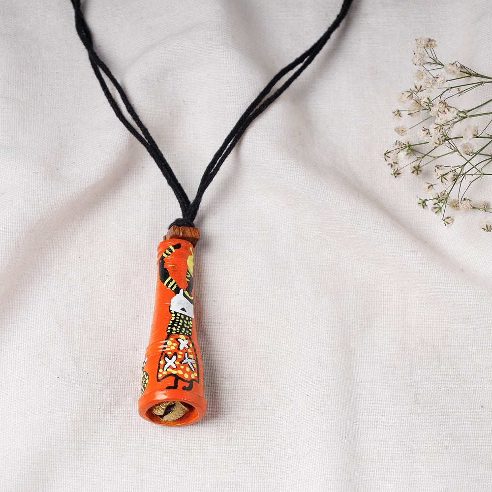 handpainted terracotta necklace