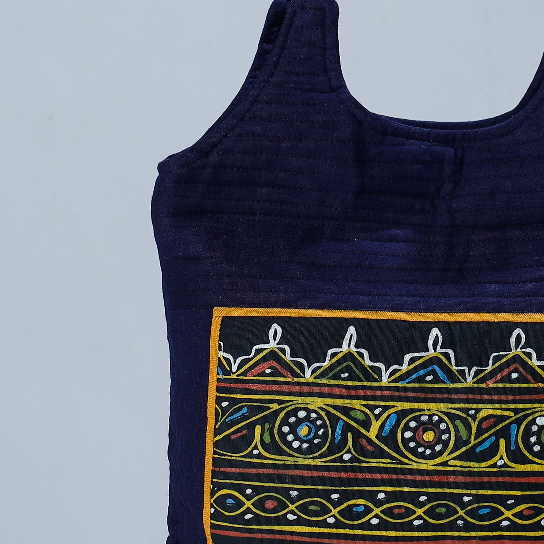  Traditional Rogan Art Painted Mashru Silk Shoulder Bag 