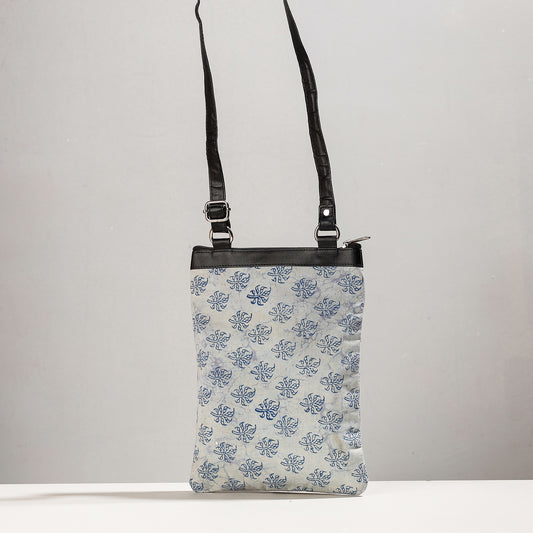Designer Sling Bag with Block Print Fabric