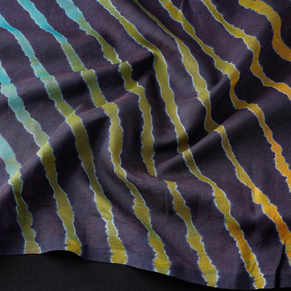 Purple - Leheriya Tie-Dye Chanderi Silk Fabric