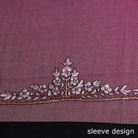  Kashidakari Hand Embroidery Pure Mangalagiri Cotton Kurta Material 