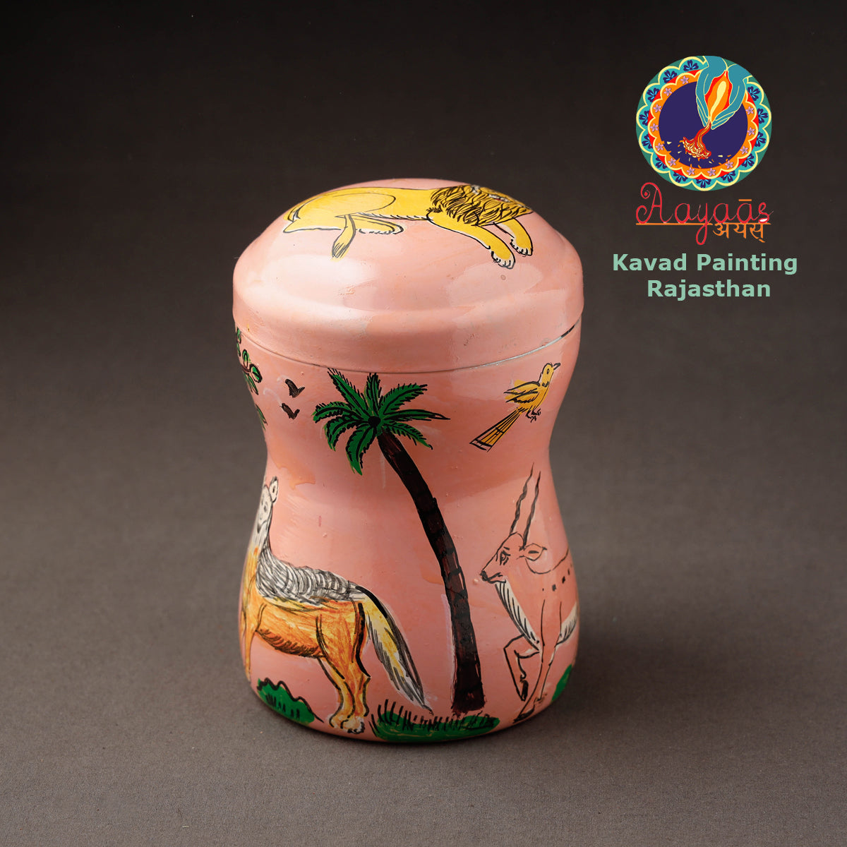  Kavad Handpainted Stainless Steel Multi Utility Canister 