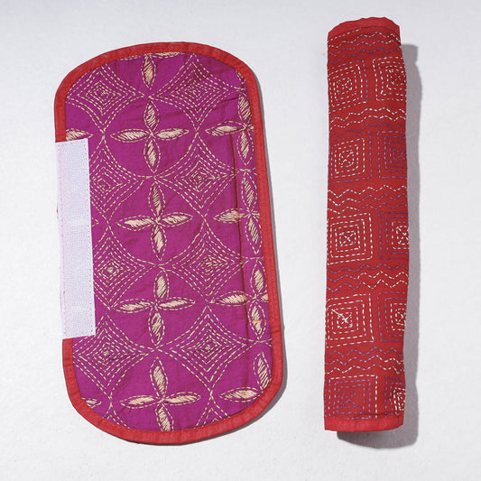 Bengal Kantha Work Handmade Fridge Handle Cover (Set of 2)