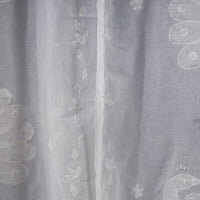 Applique Flower Cutwork Cotton Door Curtain