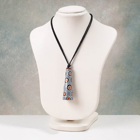 handpainted terracotta necklace