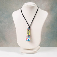 handpainted terracotta necklace