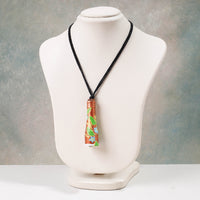 handpainted terracotta necklace