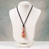 handpainted terracotta necklace