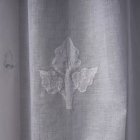 White - Applique Flower Cutwork Cotton Door Curtain from Rampur (7 x 3 feet) (single piece)