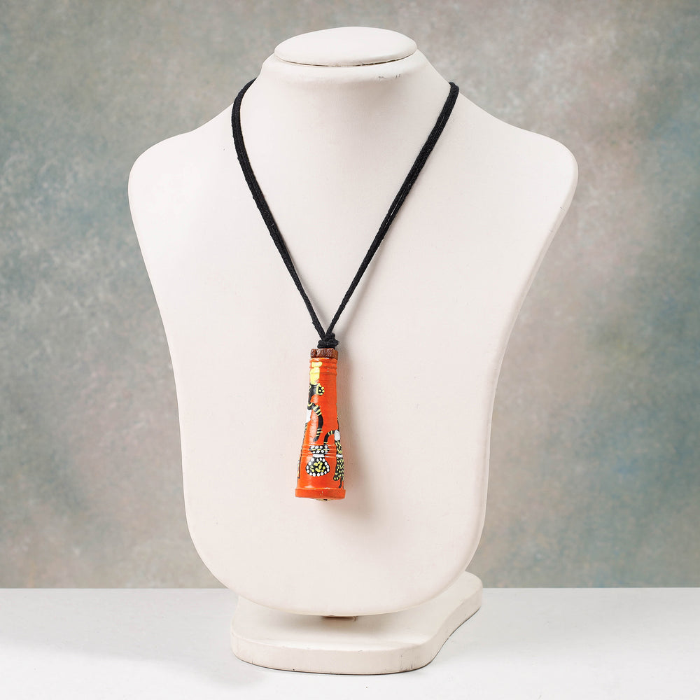 handpainted terracotta necklace