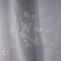 White - Applique Flower Cutwork Cotton Door Curtain from Rampur (7 x 3 feet) (single piece)