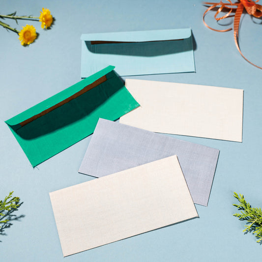 Handmade Plain Fabric Envelope (Assorted - Set of 5)