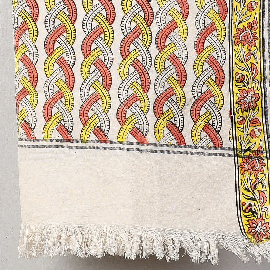  Block Printed Cotton Towel
