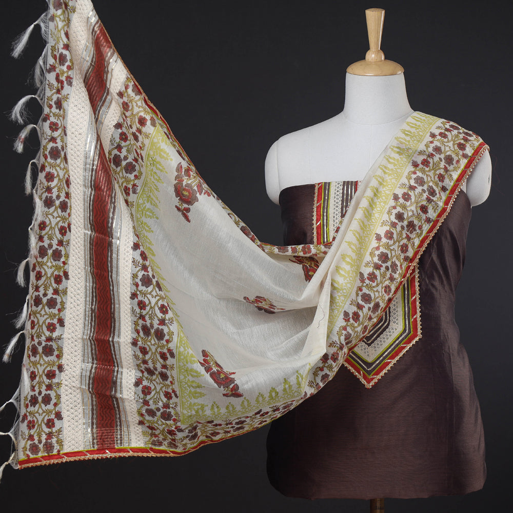Buy 3pc Manipuri Weave Handloom Cotton Suit Material Set Online l iTokri.com  by ITOKRI CRAFTS INITIATIVE l iTokri आई.टोकरी