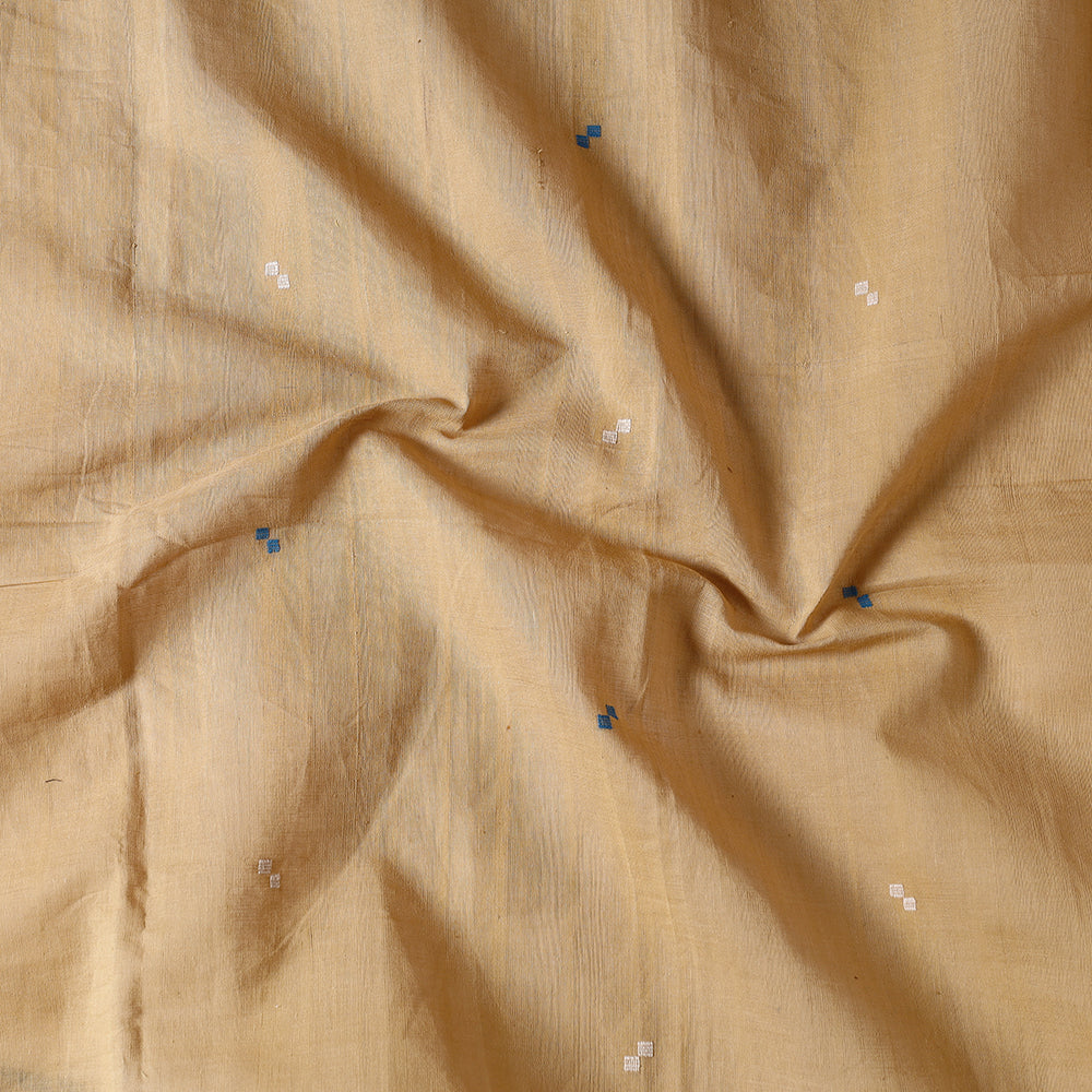 Beige - Godavari Jamdani Pure Handloom Cotton Precut Fabric (0.8 meter)
