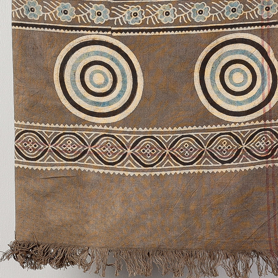 Special ajrakh block printing handloom towel from kutch