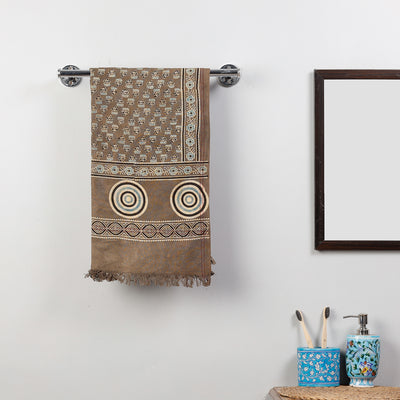 Special ajrakh block printing handloom towel from kutch