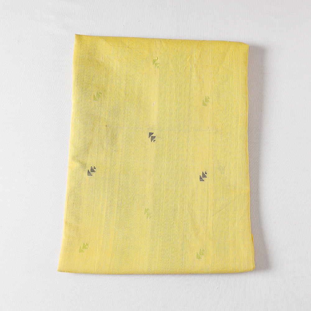 Yellow - Godavari Jamdani Pure Handloom Cotton Precut Fabric (1.7 meter)