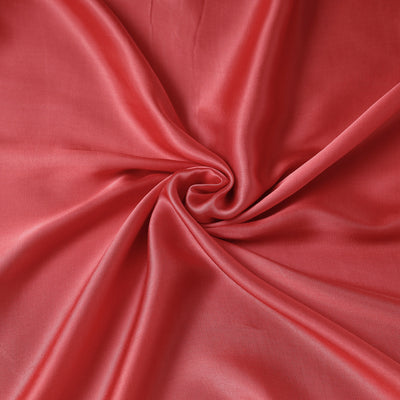 Coral Pink - Pure Modal Silk Plain Fabric