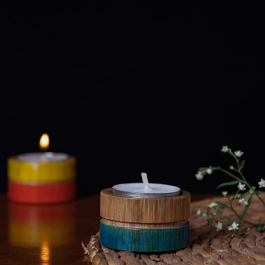 Bamboo Tealight Candle Holder