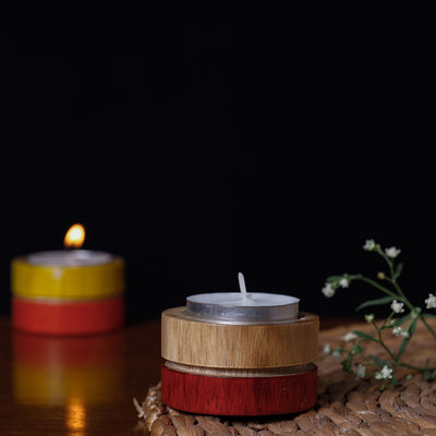  Bamboo Tealight Candle Holder