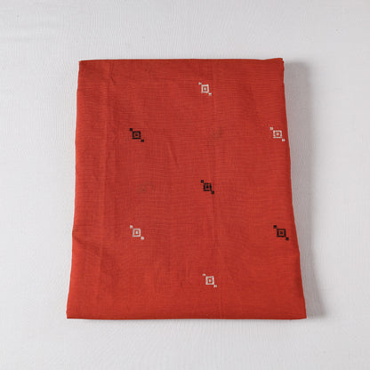 Orange - Godavari Jamdani Pure Handloom Cotton Precut Fabric