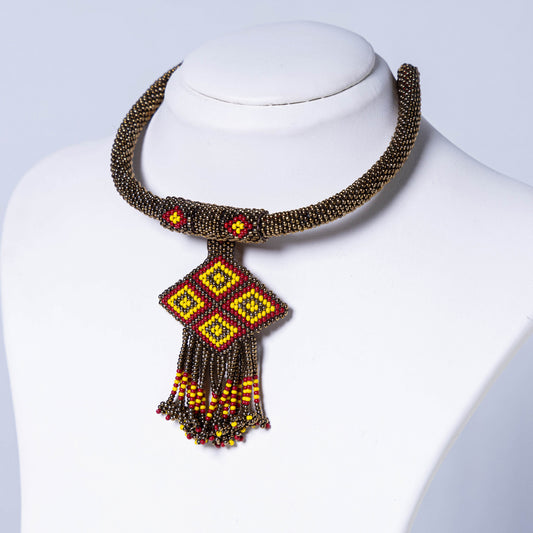 handmade beadwork necklace