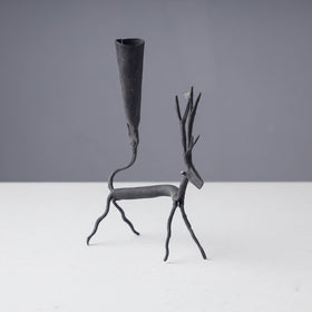 Bastar Tribal Wrought Iron Candle Stand Online in India 