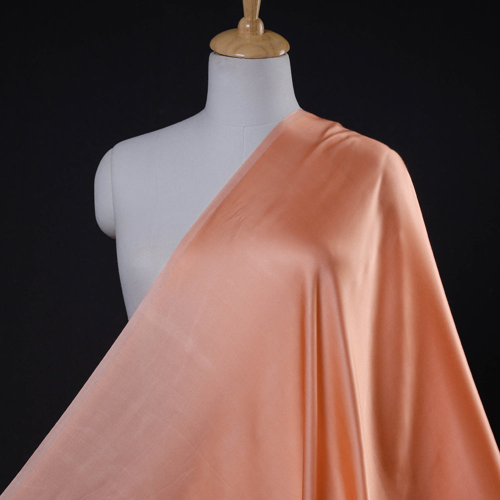 Peach - Pure Modal Silk Plain Fabric