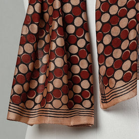 Buy Handwoven Block Art Print Chanderi Silk Bindaas Stole