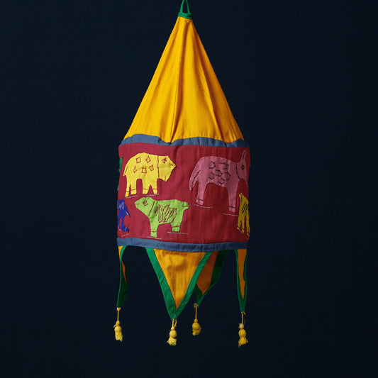 Pipli Applique Work Lampshade from Odisha