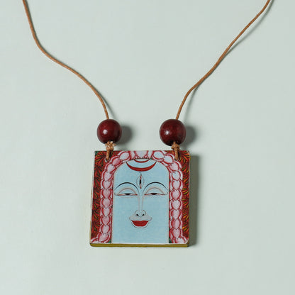 Kerala Mural Art Wooden Necklace