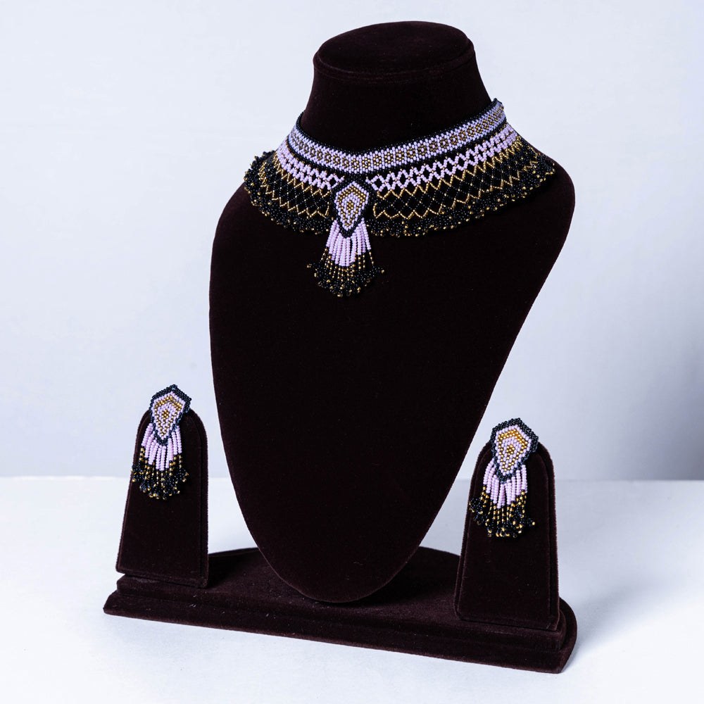 neemuch beadwork hasli necklace set