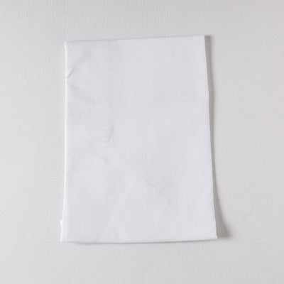 White - Jhiri Pure Handloom Cotton Precut Fabric (0.7 meter)