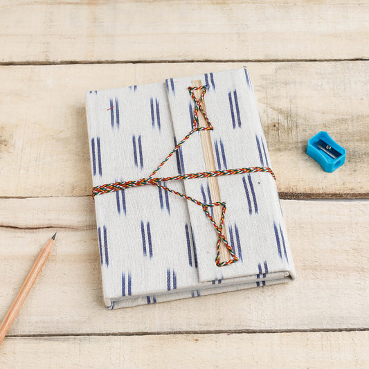 Pochampally Ikat Fabric Cover Handmade Paper Notebook with Thread Lock