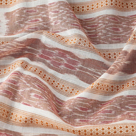 Brown - Sambalpuri Ikat Weave Handloom Cotton Fabric.